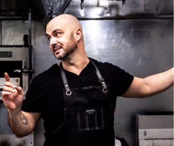 Chef Delbert of Gastronomia Italia shaping fresh pasta